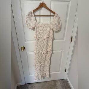 🌷 NWOT Floral Chic Dress with Puff Sleeves